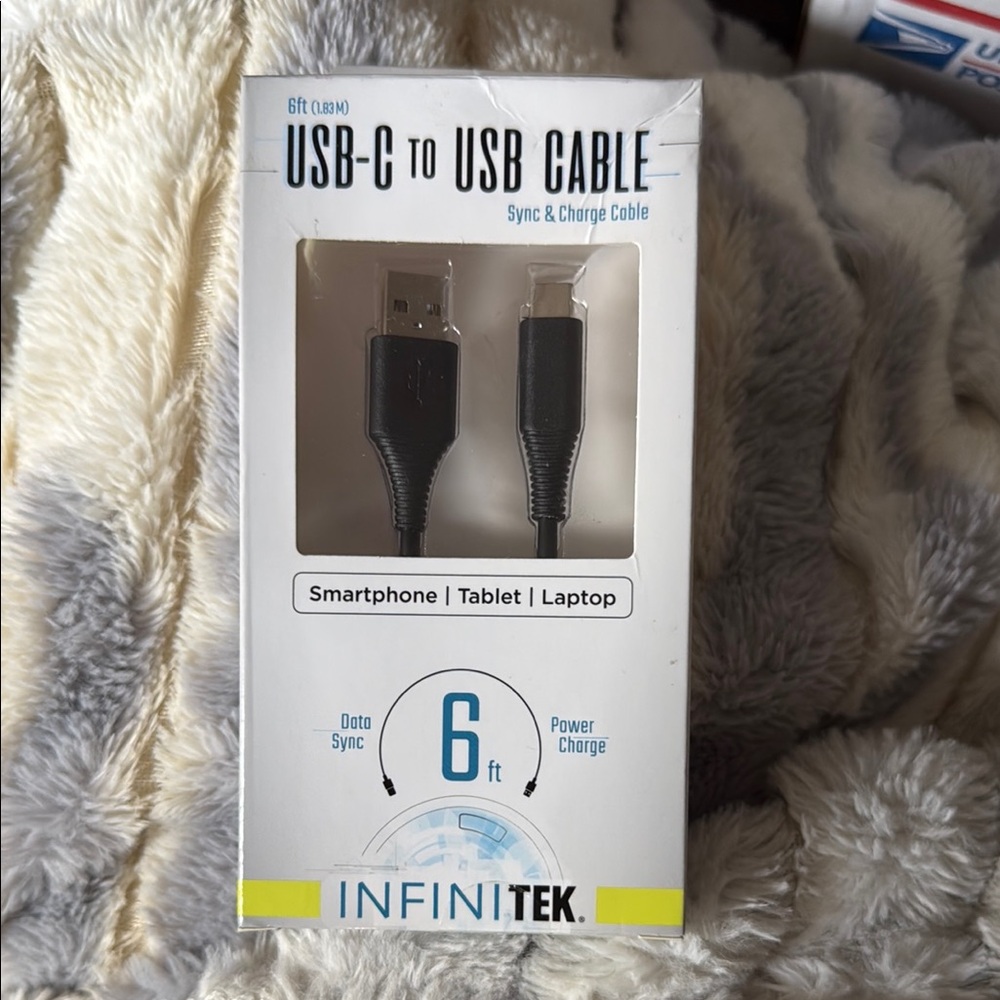 Black USB Cable 6ft for Cell Phones & Accessories
